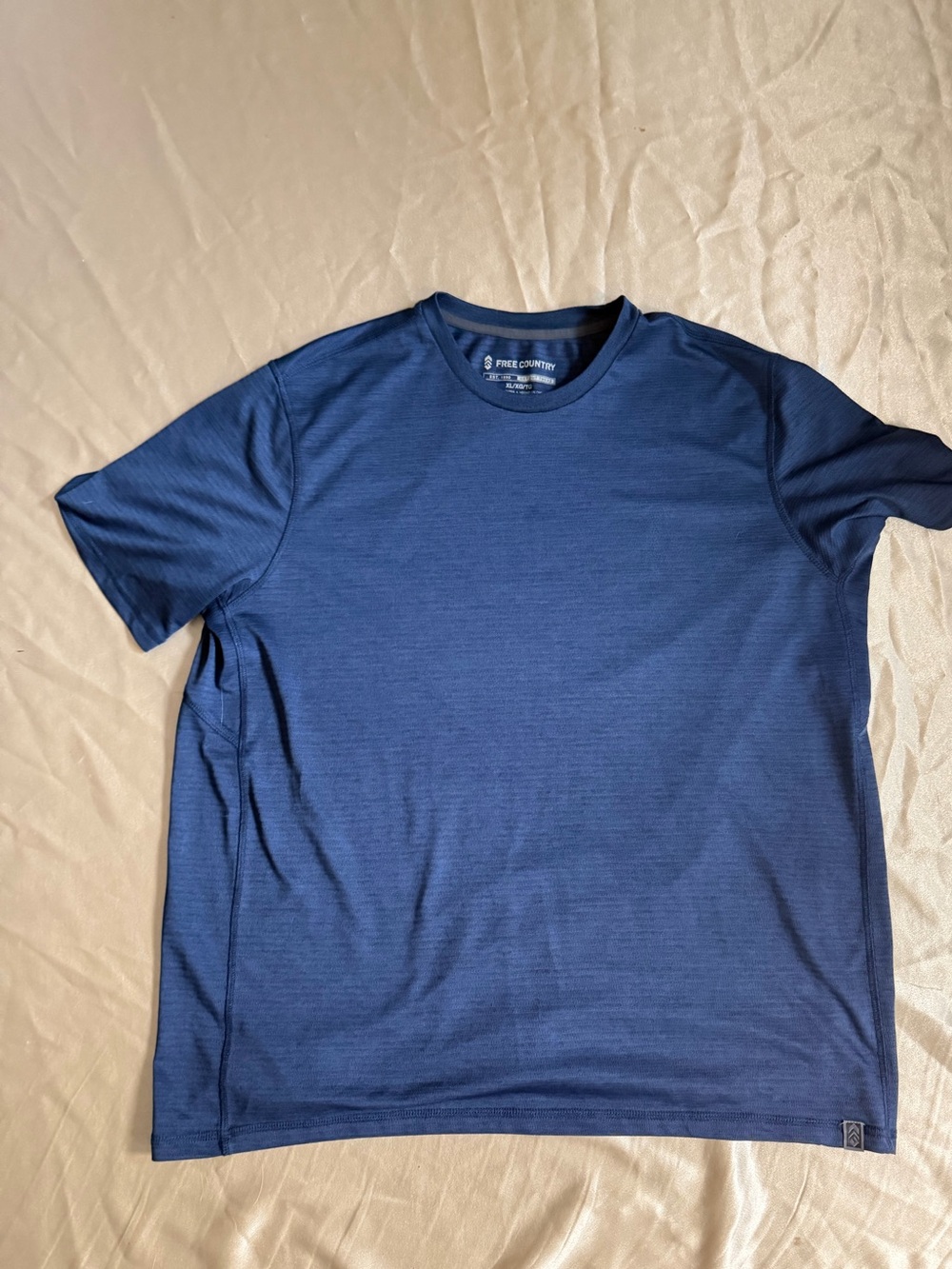 Free Country Men's Blue Short Sleeve Crew Tee Size XL